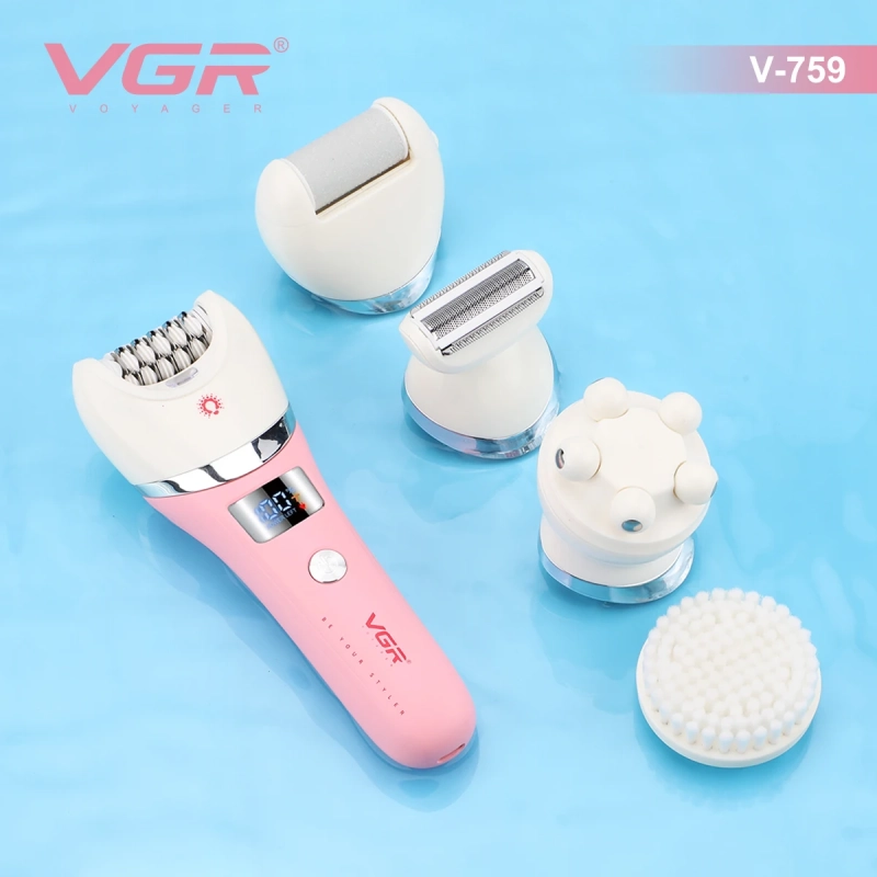 Эпилятор Набор 5в1 VGR V-759 Розовый