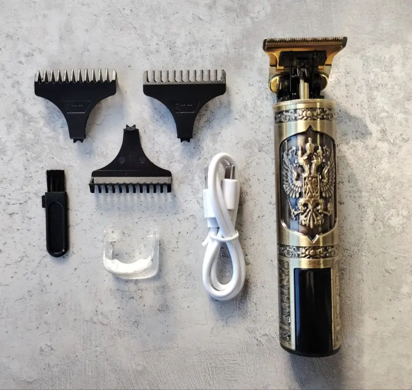 Триммер для стрижки волос Герб Дисплей Золотой Триммер для стрижки волос Герб Дисплей Золотой