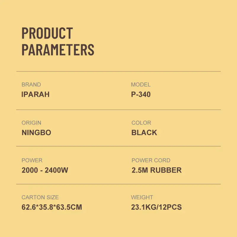 Фен для волос IPARAH P-340 Фен для волос IPARAH P-340