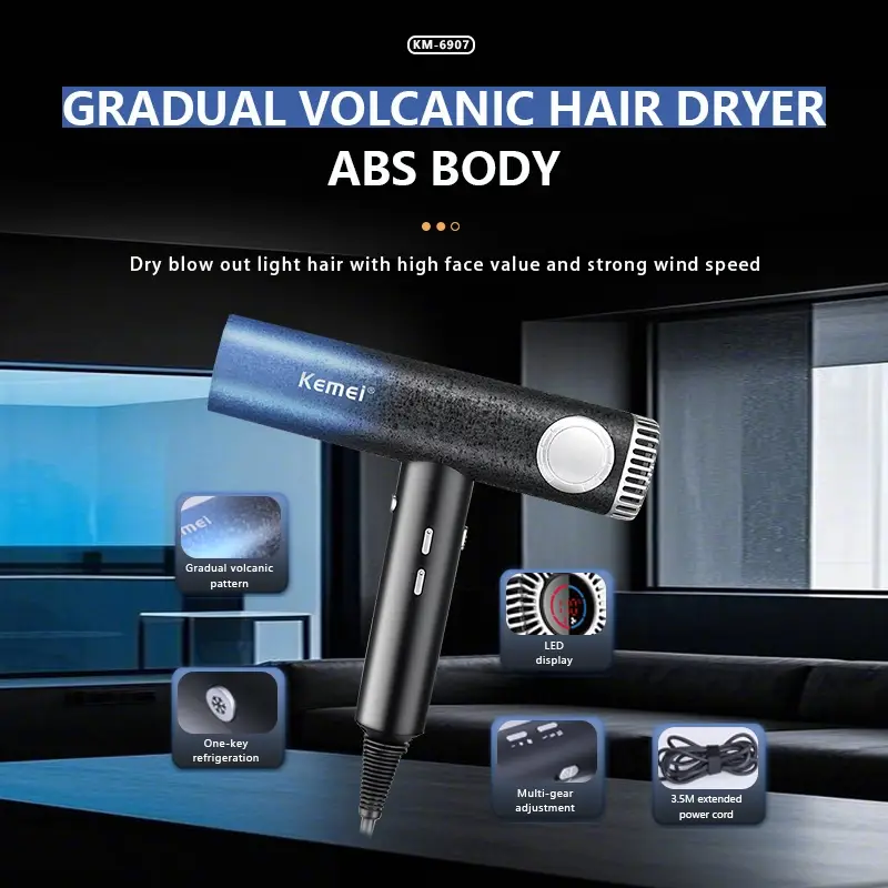 Фен для волос KEMEY KM-6907 Фен для волос KEMEY KM-6907