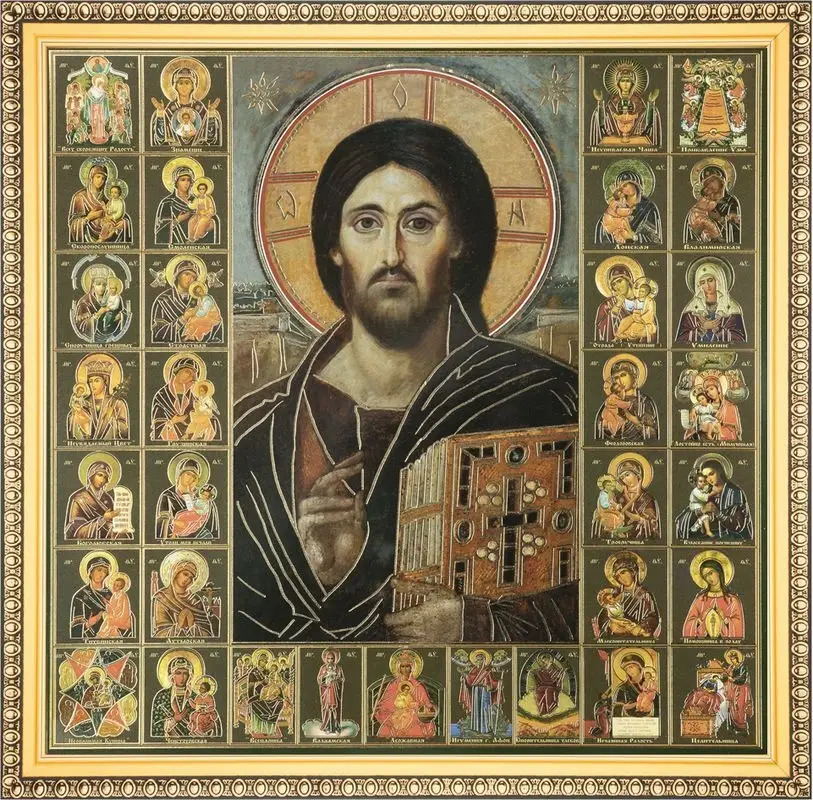 Икона "Спас Синайский", рама 28х28, в коробке