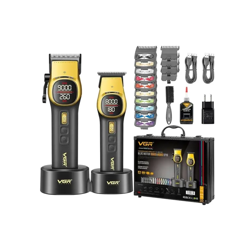 Набор для стрижки волос В кейсе 2в1 VGR V-885 S2 Желтый Набор для стрижки волос В кейсе 2в1 VGR V-885 S2 Желтый