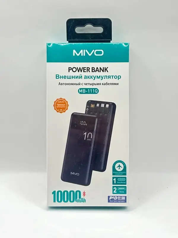 Внешний аккумулятор MIVO MB-111Q 10000мАч