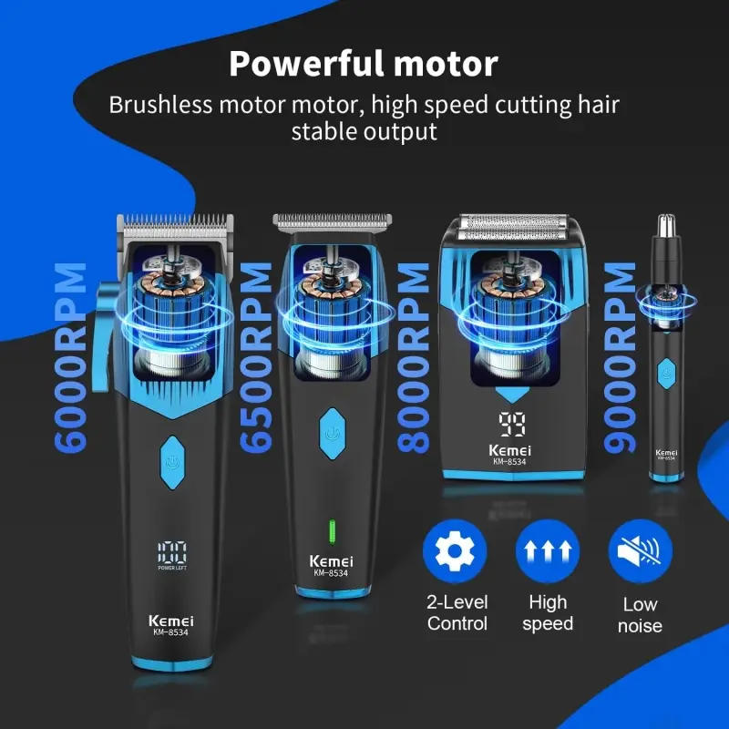 Набор для стрижки волос 4в1 Kemei KM-8534 Набор для стрижки волос 4в1 Kemei KM-8534