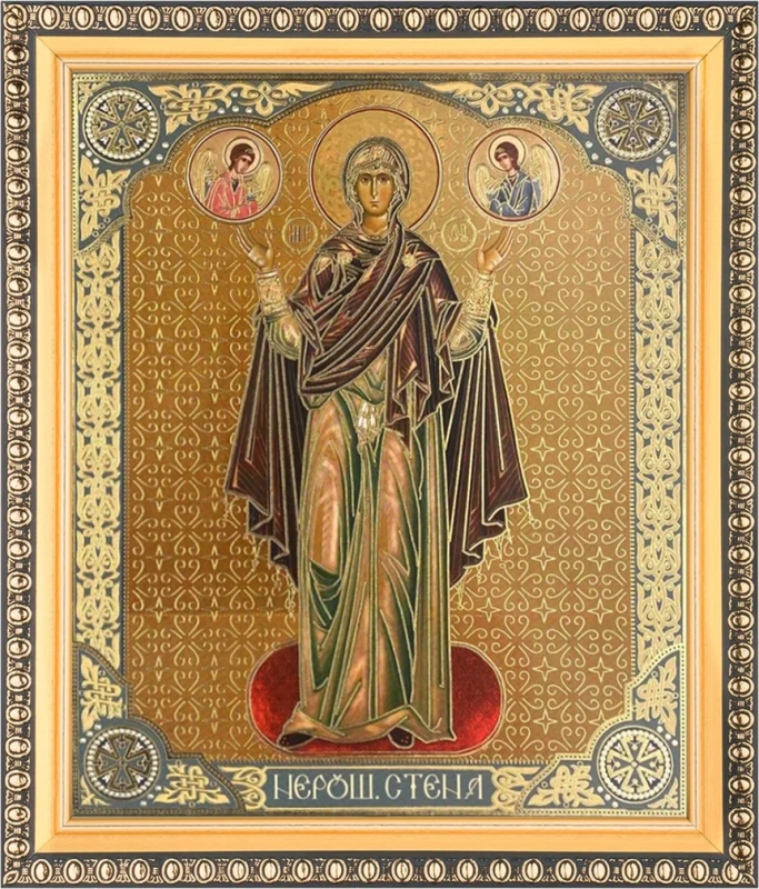 Икона БМ "Нерушимая Стена" 15х18 в раме 18х21