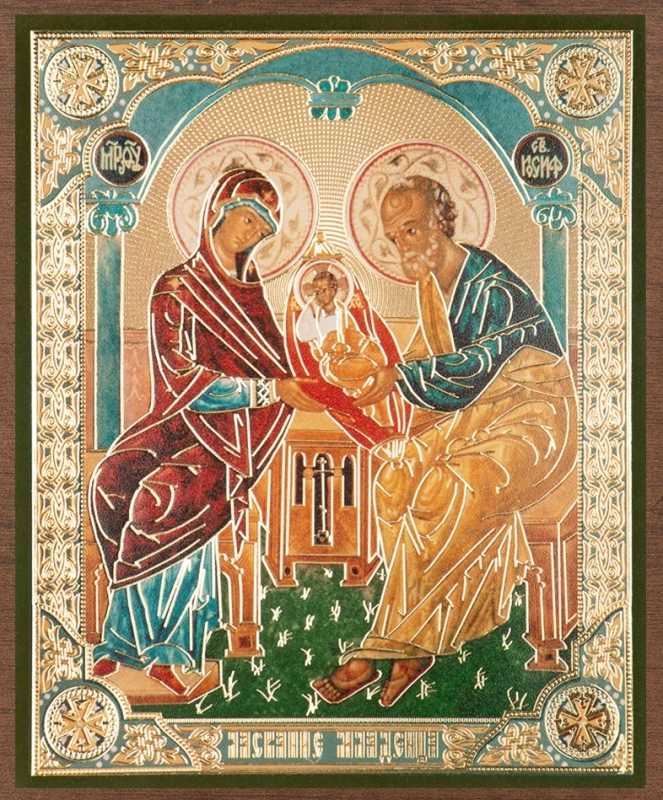 Икона БМ "Ласкание младенца" 10х12 на МДФ-6 (1012-1490Ф)