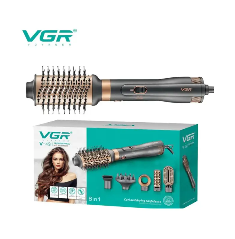 Расческа Щетка Фен Стайлер 6в1 VGR V-491