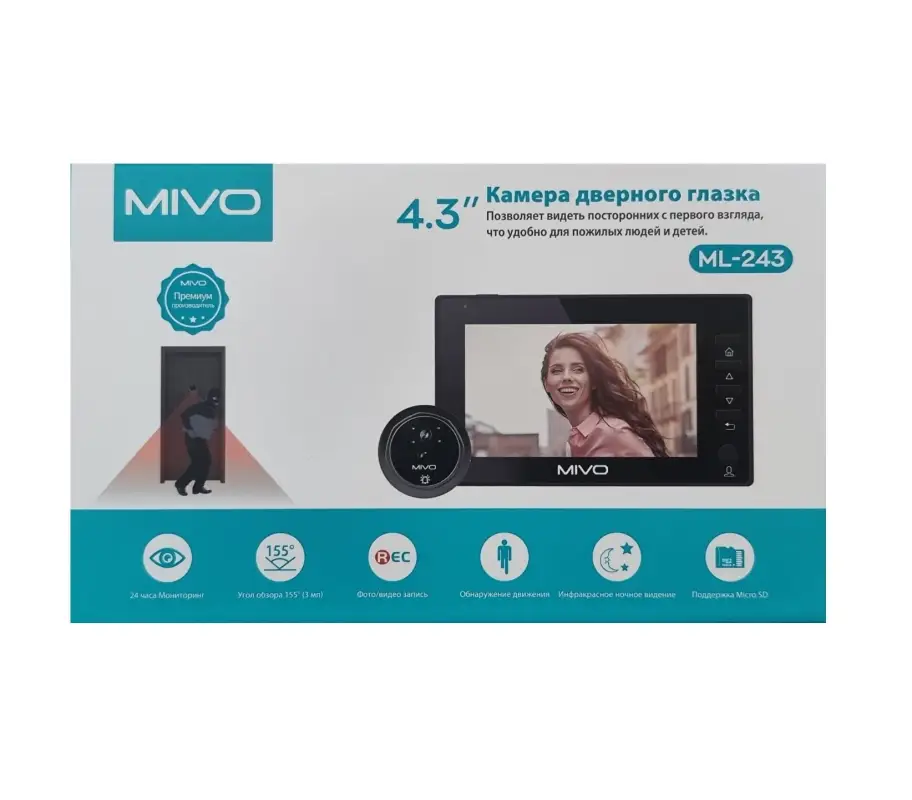 Камера дверного глазка MIVO ML-243 Камера дверного глазка MIVO ML-243