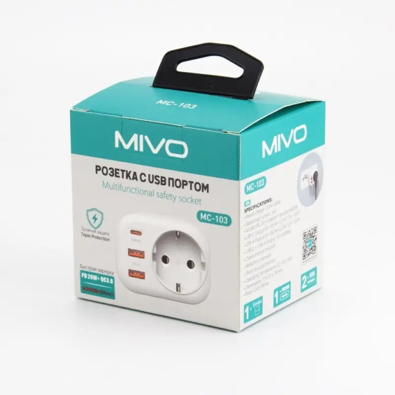 Розетка с USB портом MIVO MC-103 Розетка с USB портом MIVO MC-103
