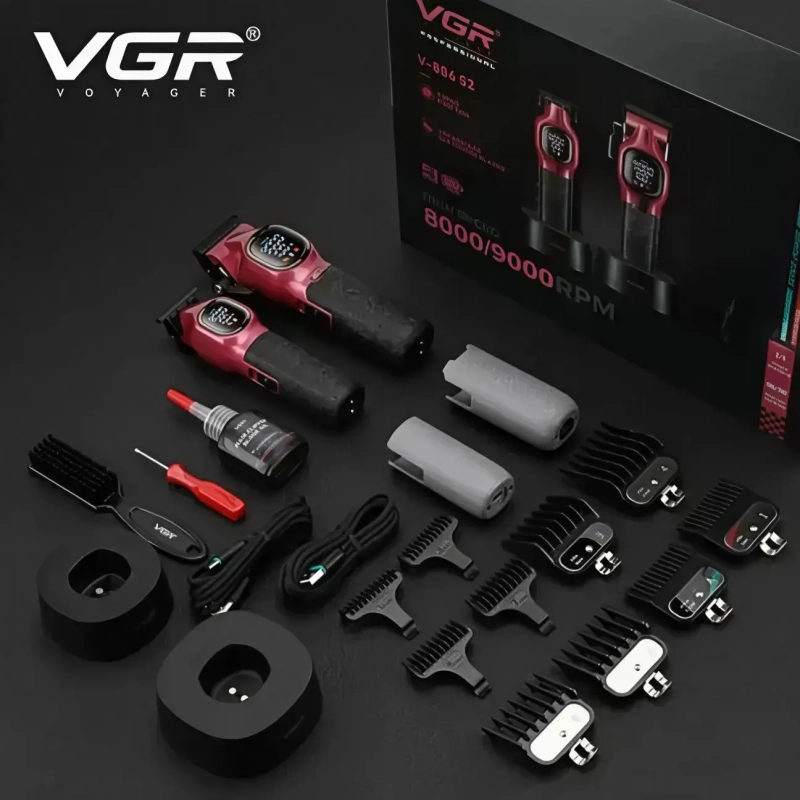 Профессиональный набор машинок для стрижки VGR V-886S2 красный