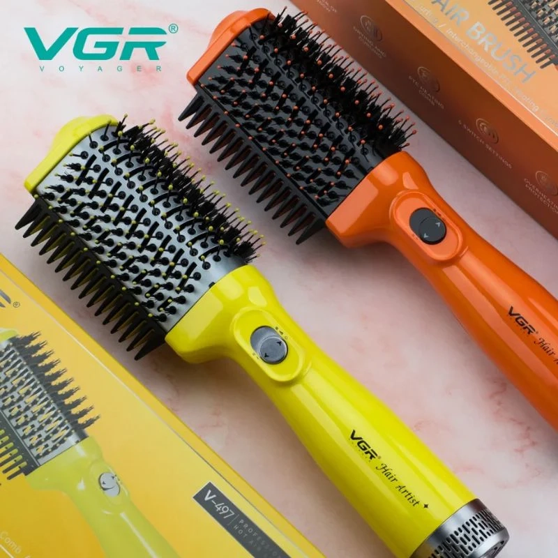 Расческа Щетка Фен VGR V-497 Желтая