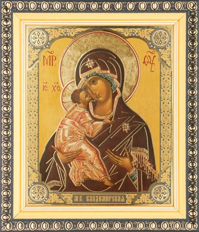 Икона БМ "Владимирская" 10х12 в раме 13х15