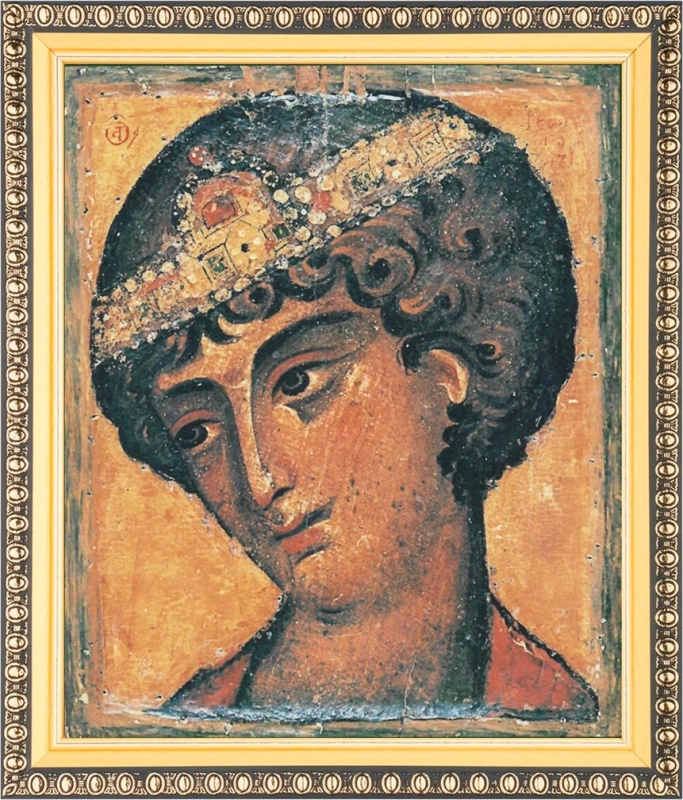 Икона "Георгий Победоносец" (оплечный) 15х18 в раме 18х21