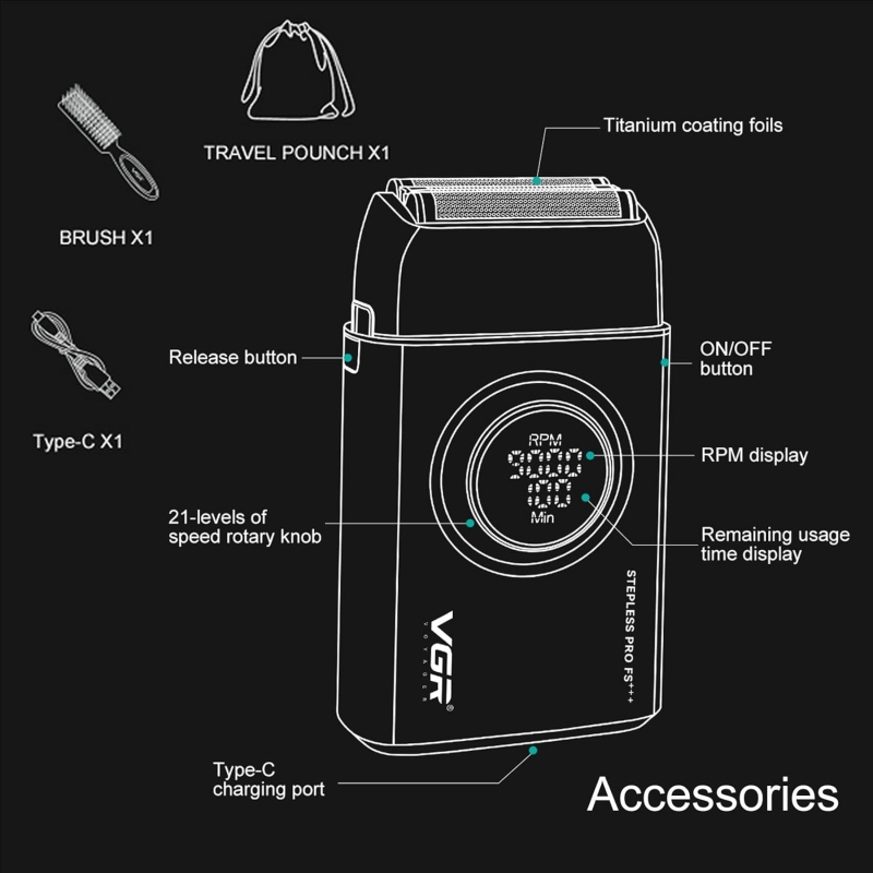 Электрическая бритва Шейвер VGR V-378 Красный Электрическая бритва Шейвер VGR V-378 Красный