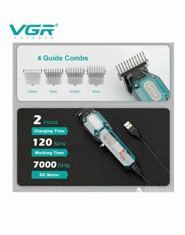 Триммер для стрижки волос VGR V-900 Черный