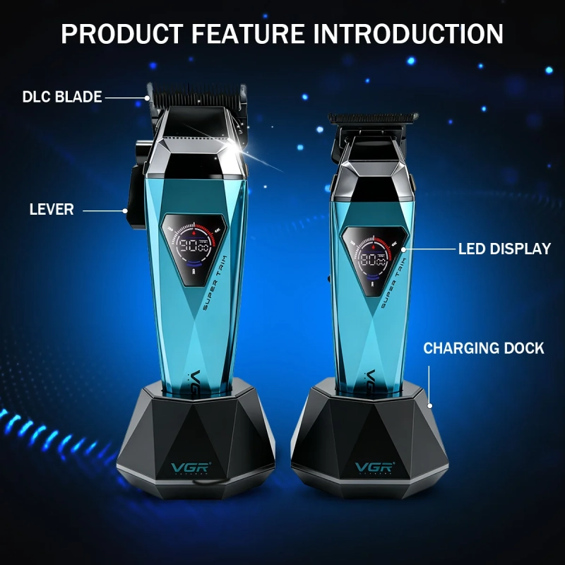 Набор для стрижки волос 2в1 VGR V-877 S2 Бирюзовый