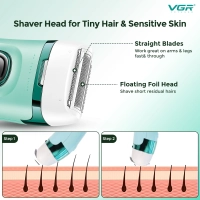 Эпилятор 3в1 VGR V-762 Зеленый