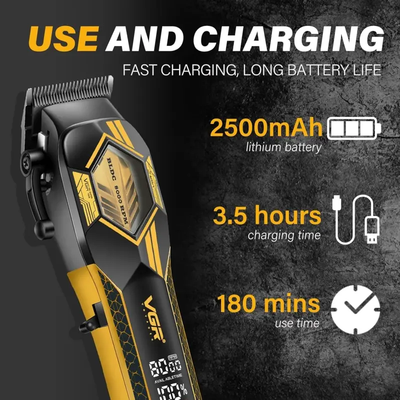 Машинка для стрижки волос VGR V-119 Зеленая Машинка для стрижки волос VGR V-119 Зеленая