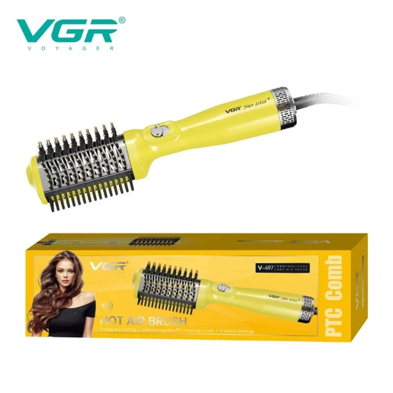 Расческа Щетка Фен VGR V-497 Желтая