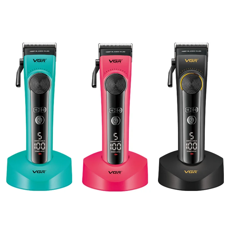 Машинка для стрижки волос VGR V-199 Бирюзовая