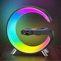 Умная лампа с часами Черная