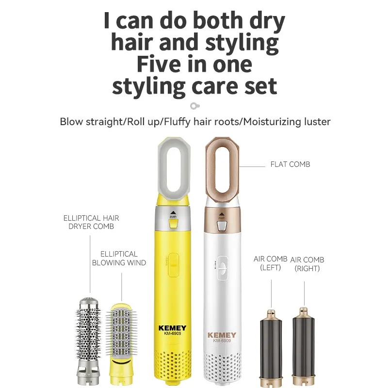 Стайлер 5в1 KEMEY KM-6909 Стайлер 5в1 KEMEY KM-6909