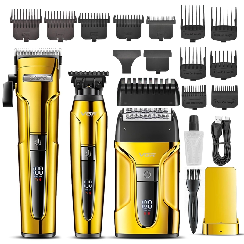 Набор для стрижки волос 3в1 VGR V-694 Желтый Набор для стрижки волос 3в1 VGR V-694 Желтый