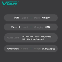 Набор для стрижки волос 3в1 VGR V-694 Желтый Набор для стрижки волос 3в1 VGR V-694 Желтый