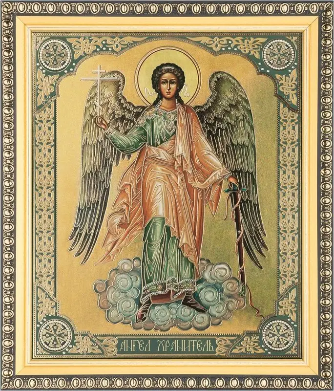 Икона "Ангел-Хранитель" (ростовой), вид 2, 15х18 в раме 18х21