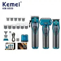 Набор 3в1 Шейвер Триммер Машинка Kemei KM-8559