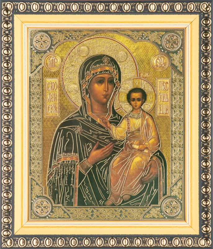 Икона БМ "Смоленская" 10х12 в раме 13х15