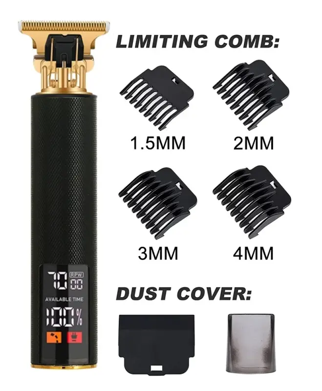Триммер для стрижки волос Дисплей Черный Триммер для стрижки волос Дисплей Черный