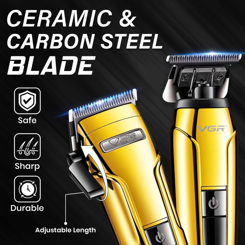 Набор для стрижки волос 3в1 VGR V-694 Желтый Набор для стрижки волос 3в1 VGR V-694 Желтый