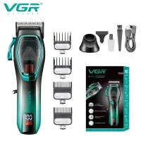 Машинка для стрижки волос VGR V-674 Зеленая