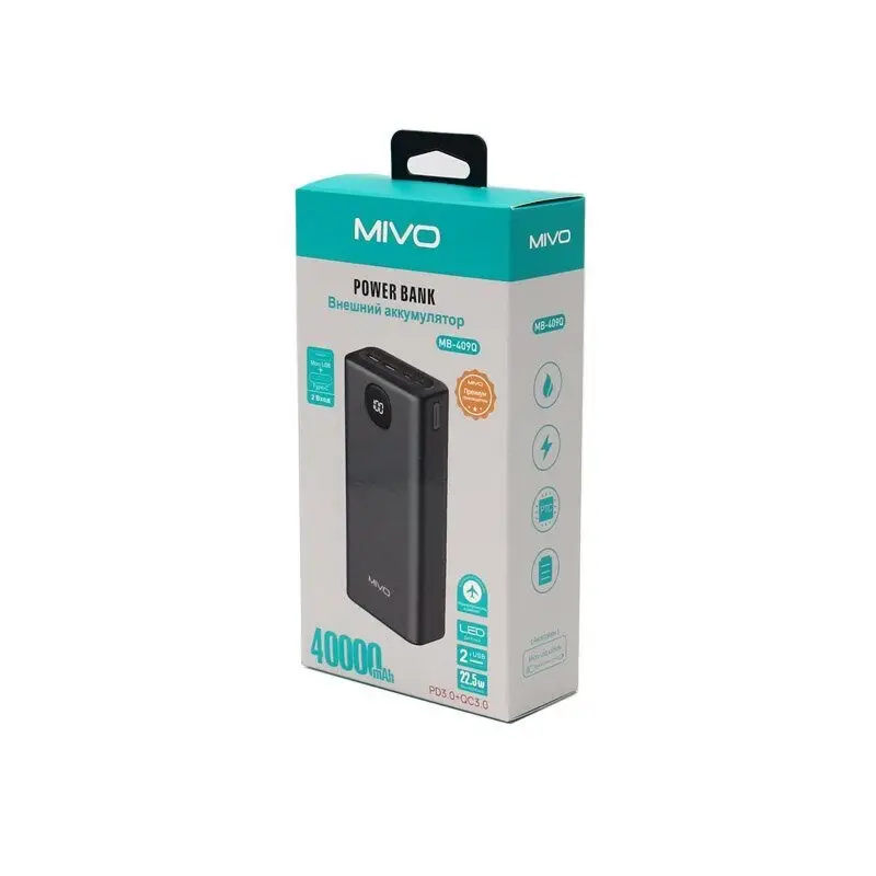 Внешний аккумулятор Powerbank MIVO MB-409Q 40000mAh Внешний аккумулятор Powerbank MIVO MB-409Q 40000mAh