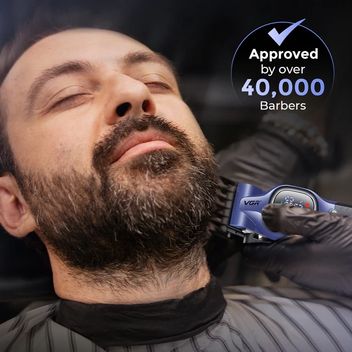 Машинка для стрижки волос VGR V-886C Фиолетовая