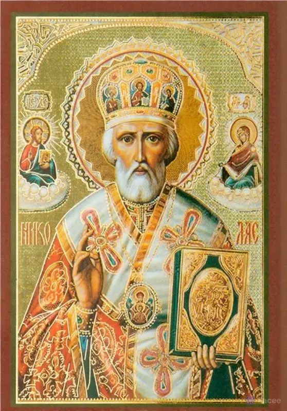 Икона "Николай Чудотворец" 6х9 на МДФ-6