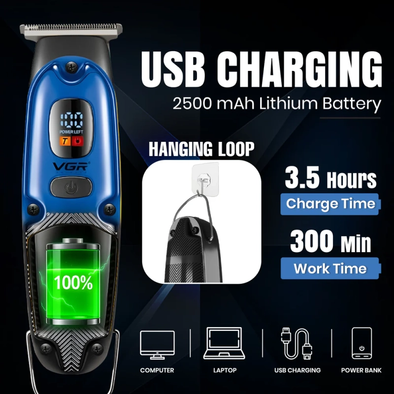Триммер для стрижки волос VGR V-981 Синий Триммер для стрижки волос VGR V-981 Синий