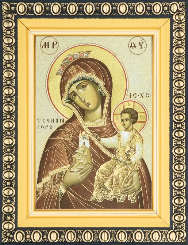 Икона БМ "Тучная Гора" 6х9 в раме 8х11