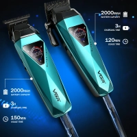 Набор для стрижки волос 2в1 VGR V-877 S2 Бирюзовый