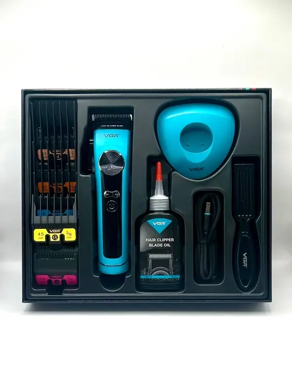 Машинка для стрижки волос VGR V-199 Бирюзовая