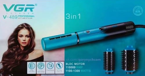Стайлер для волос 3в1 VGR V-489 Зеленый Стайлер для волос 3в1 VGR V-489 Зеленый