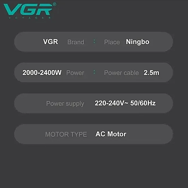 Фен VGR V-461 розовый