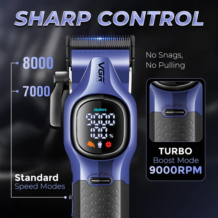 Машинка для стрижки волос VGR V-886C Фиолетовая