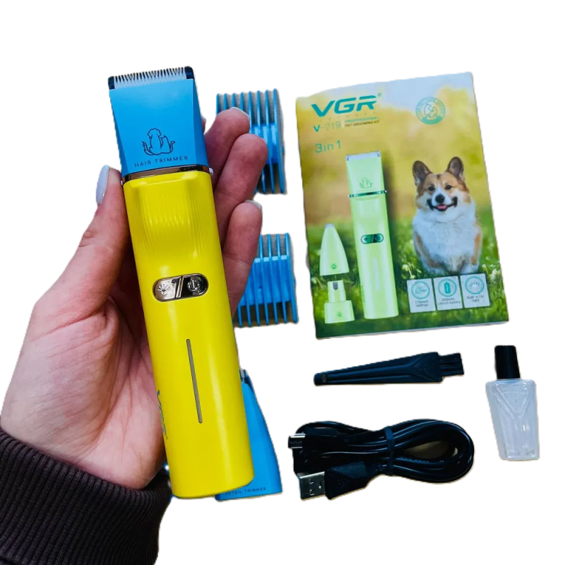 Набор для груминга 3в1 VGR V-219 Желтый Набор для груминга 3в1 VGR V-219 Желтый