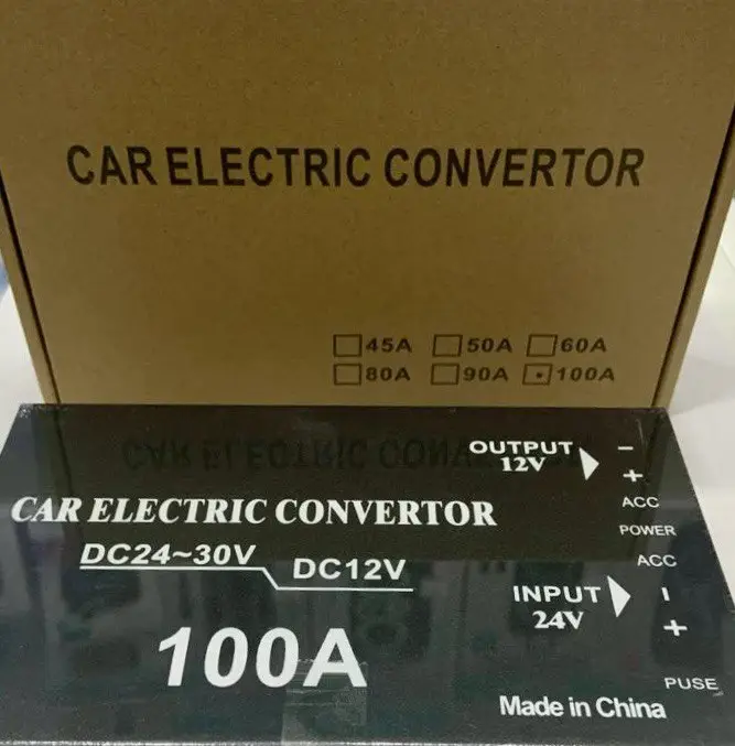 Преобразователь напряжения Инвертор 100A 24V-12V Преобразователь напряжения Инвертор 100A 24V-12V