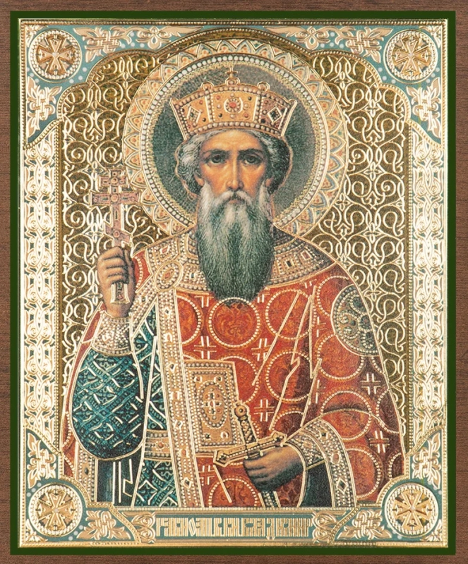 Икона "Владимир Равноапостольный" 10х12 на МДФ-6