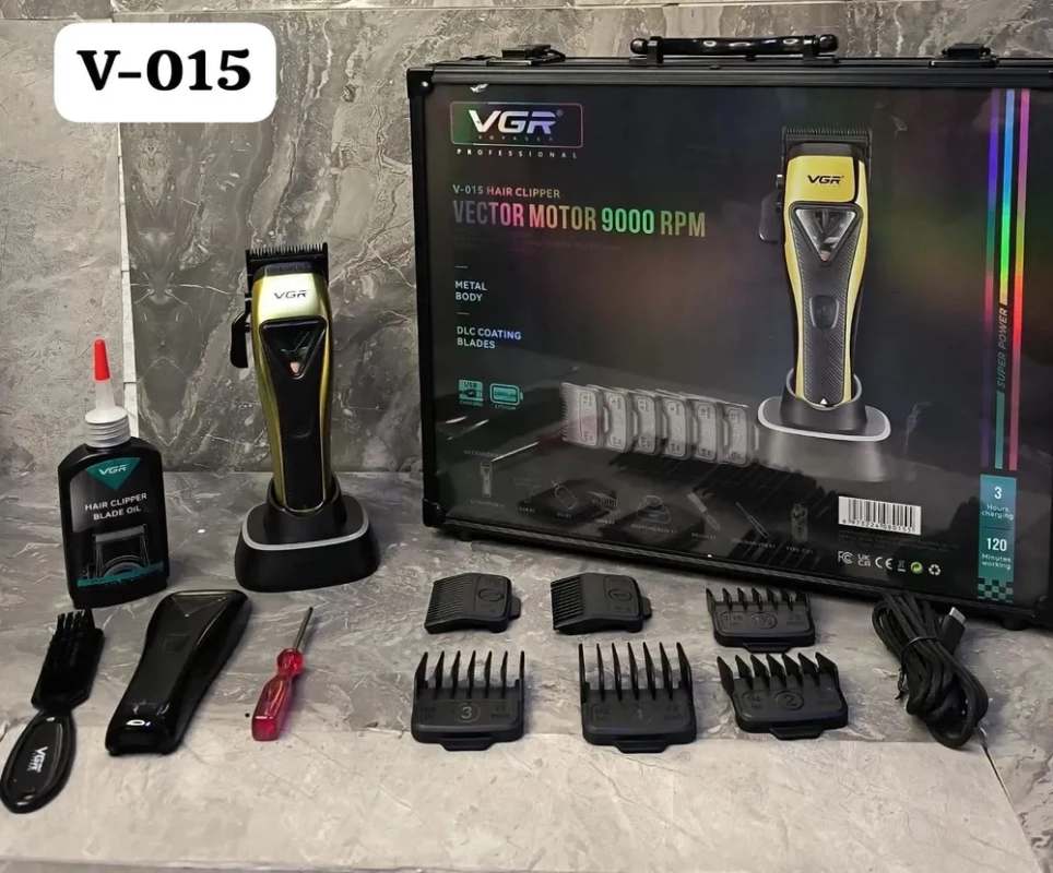 Машинка для стрижки волос Набор в кейсе VGR V-015 Машинка для стрижки волос Набор в кейсе VGR V-015