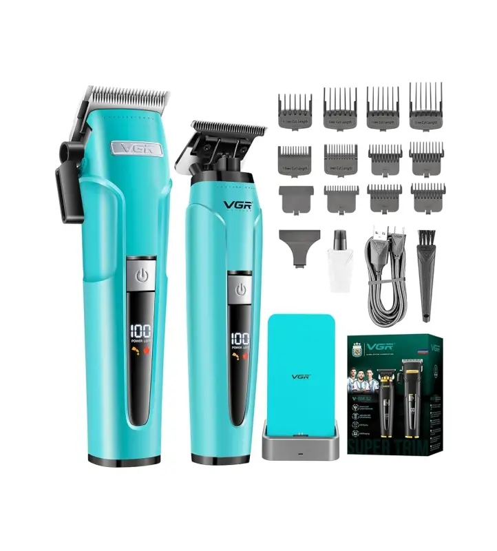 Набор для стрижки волос 2в1 VGR V-694 S2 Бирюзовый