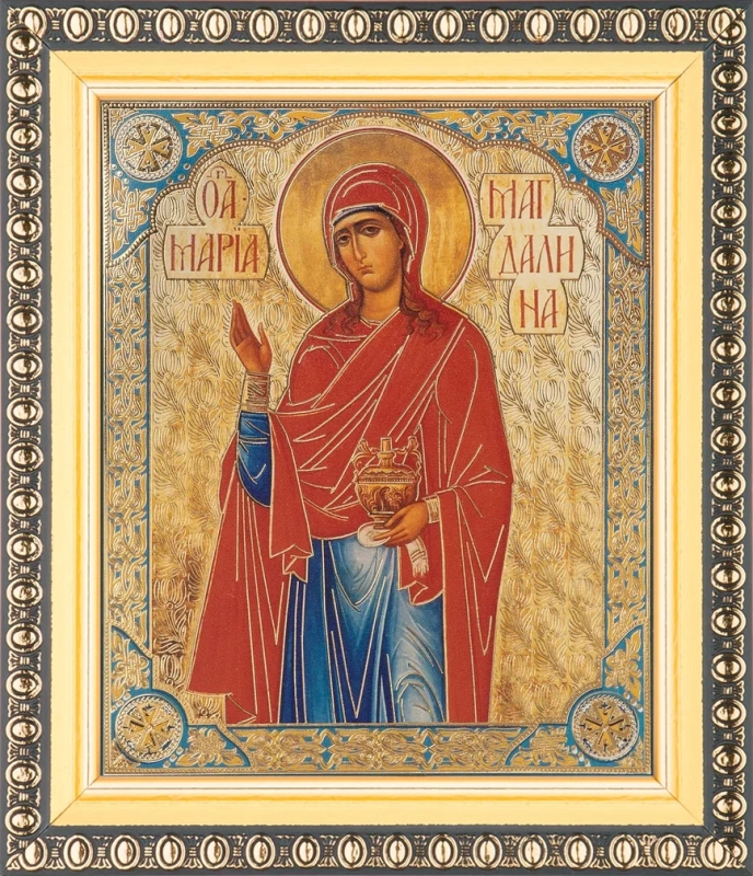 Икона "Мария Магдалина" 10х12 в раме 13х15